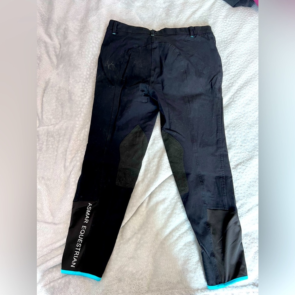 Classic Asmar breech size 36 black with teal accents